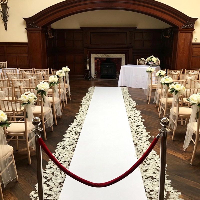Aisle Runner White - Белая дорожка-ковер для проходов, подходит для