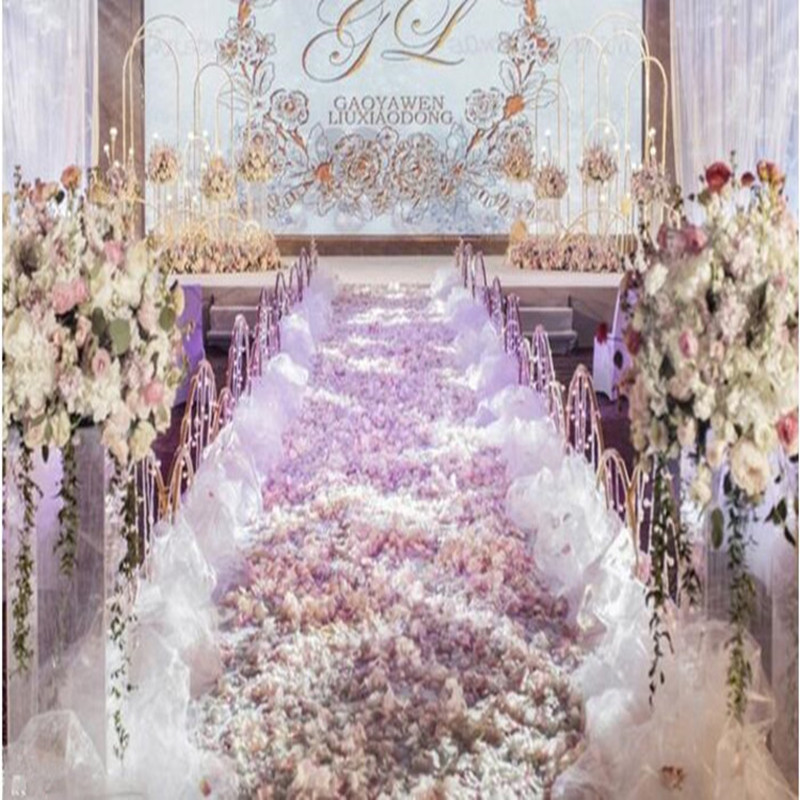 Aisle Runner White - Элегантная белая свадебная декоративная лента из