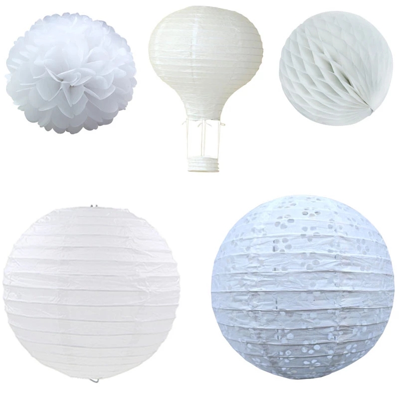 Wedding Event Supply - 1 шт. Белые китайские бумажные фонарики,