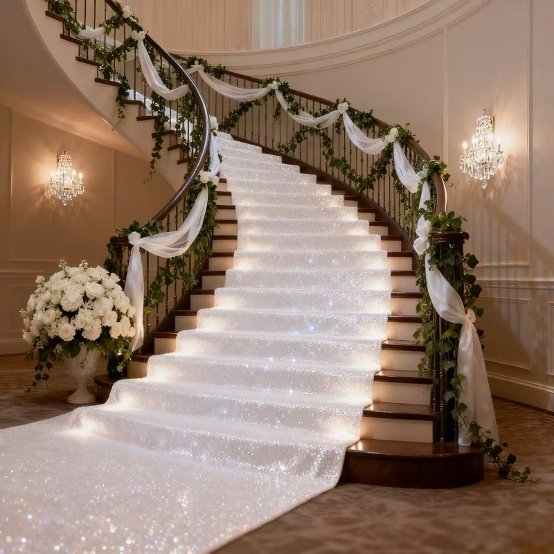 Элегантный белый сверкающий св – обзор и цена Aisle Runner White