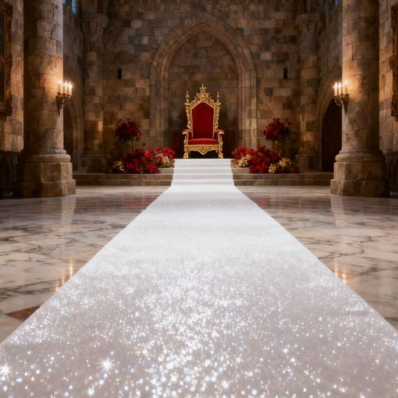 Элегантный белый сверкающий св – обзор и цена Aisle Runner White