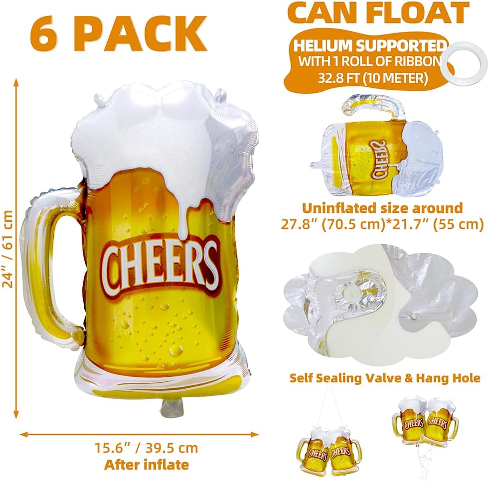 6 шт., пивная кружка Cheers, в – обзор и цена Wedding Alcohol Supply