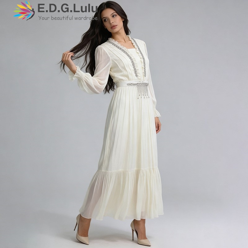 Элегантное белое шифоновое дли – обзор и цена Wedding Lulu